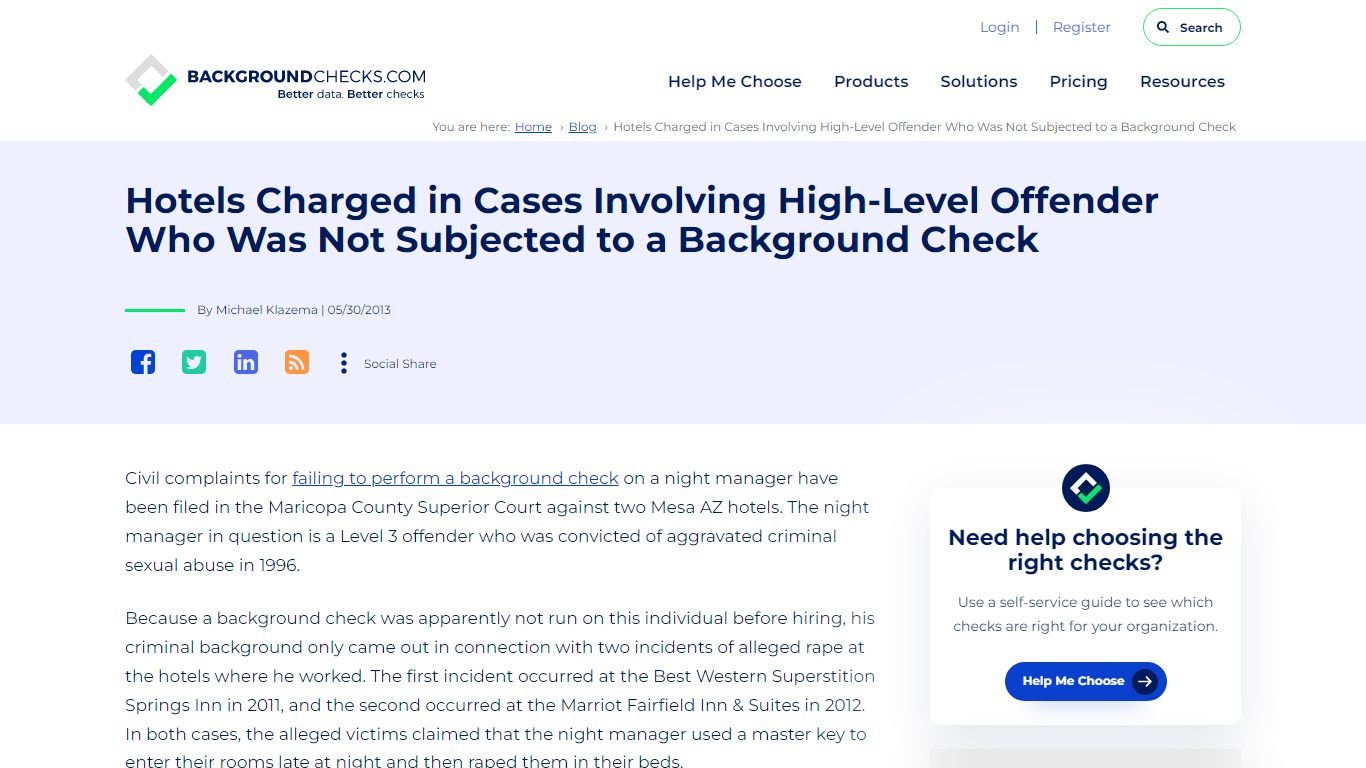 Hotels Charged in Cases Involving High-Level Offender Who Was Not ...